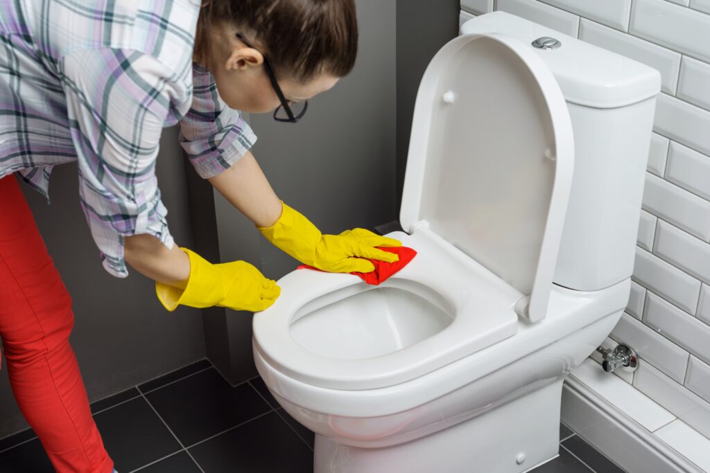 end of tenancy cleaning -- toilet cleaning